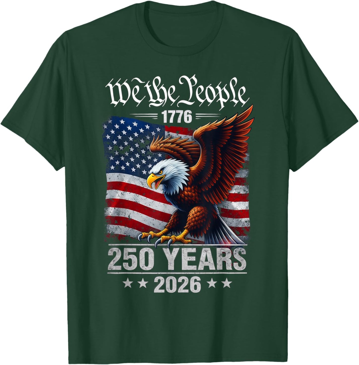 Vintage We The People 1776 250 Years Gift Women T-Shirt - T-Shirt | Forest