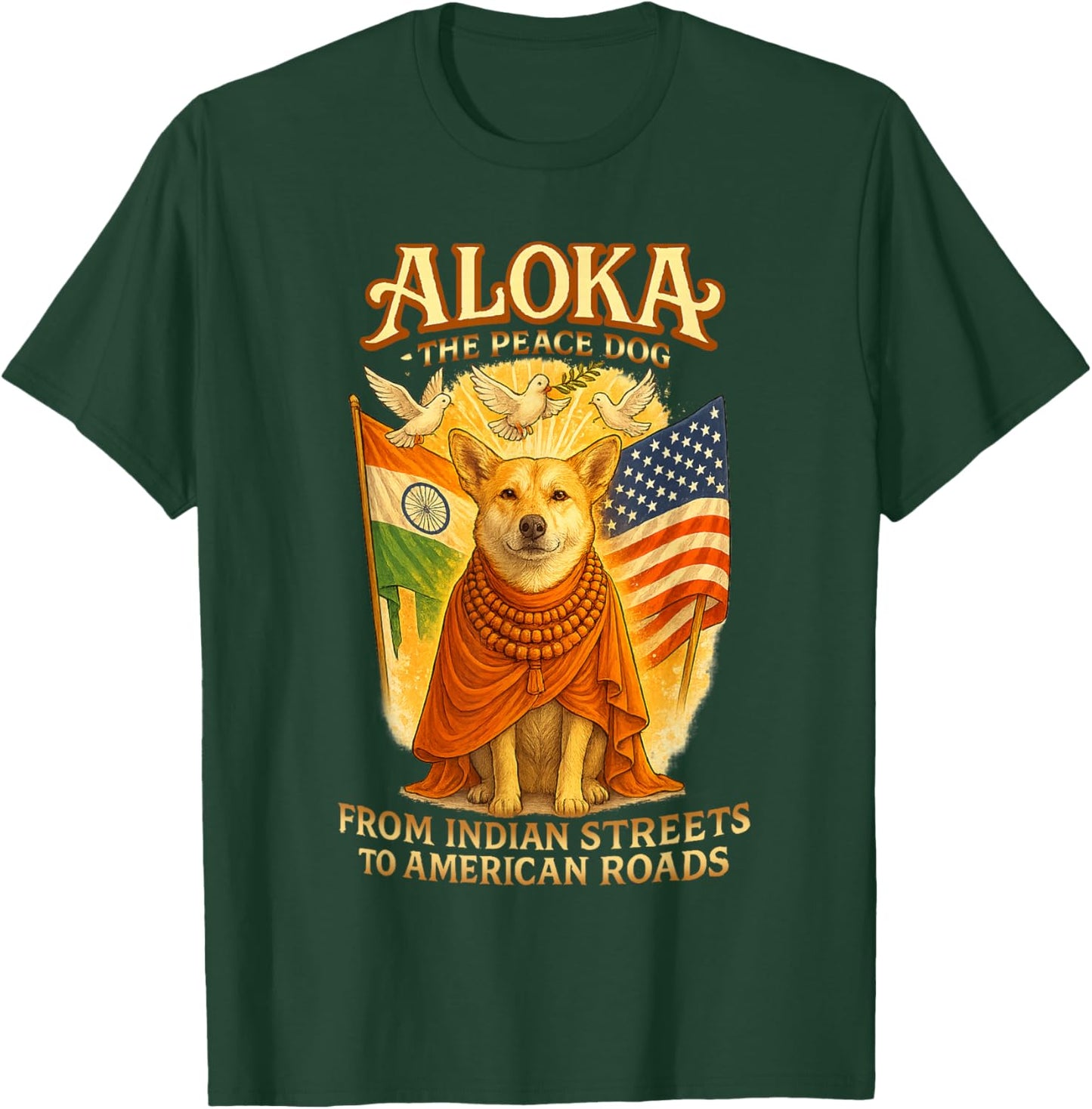 Aloka Walk for Peace from Indian Streets to American Roads T-Shirt - T-Shirt | Forest