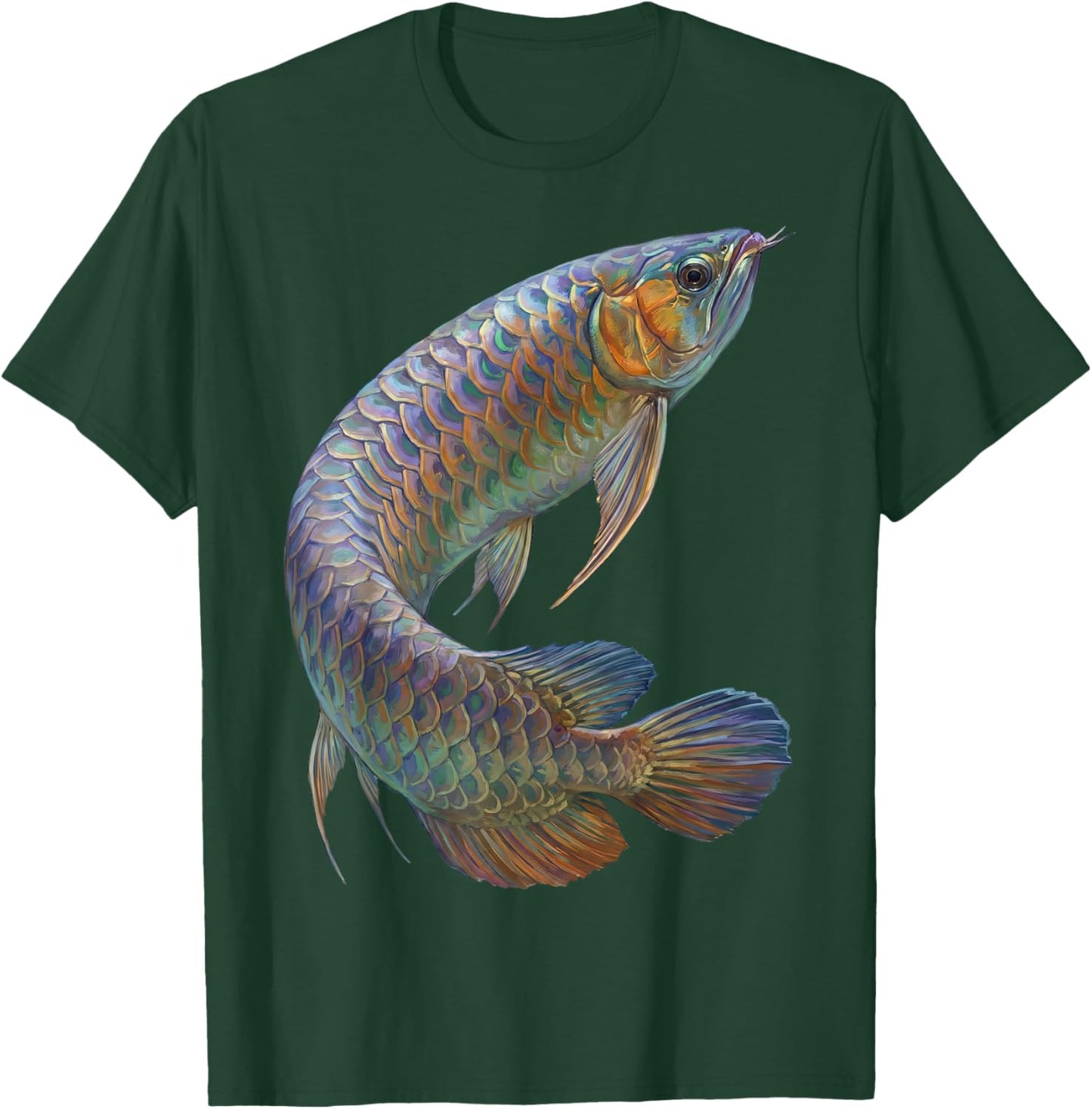 Asian Arowana Abstract Aquatic Art Freshwater Biology Art T-Shirt - T-Shirt | Forest