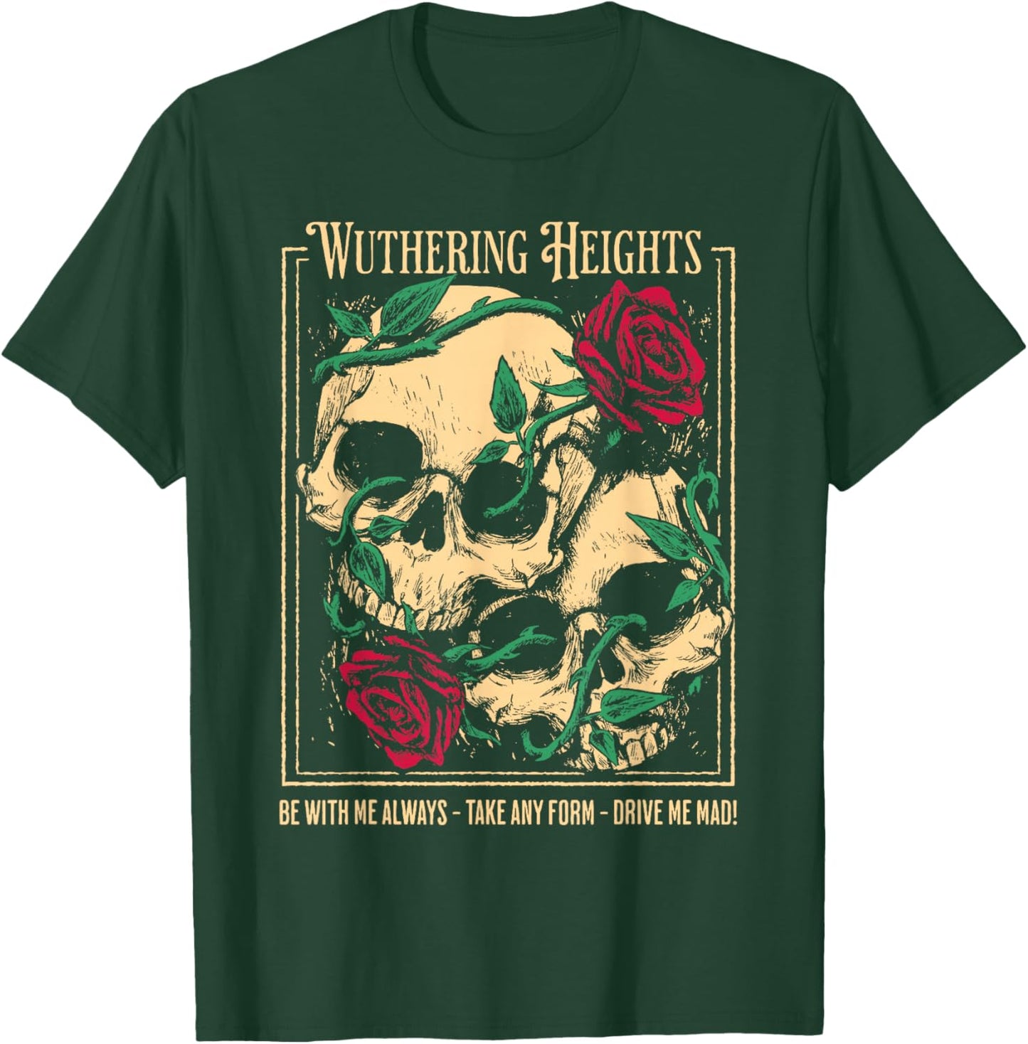Retro Wuthering Heights Gothic Book Lover Classic Literature T-Shirt - T-Shirt | Forest