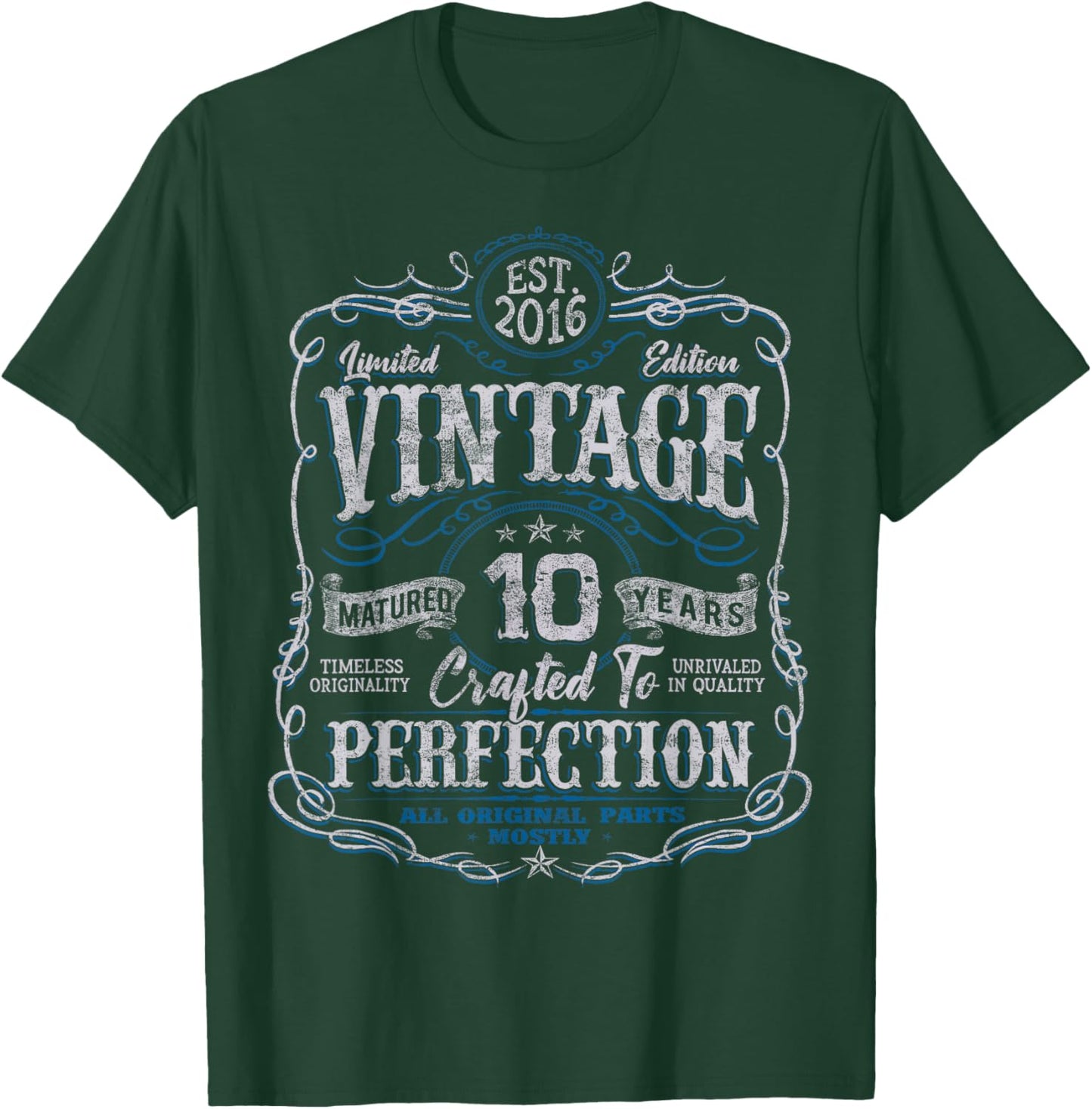 Vintage 2016 Limited Edition Shirt 10 Year Old 10th Birthday T-Shirt - T-Shirt | Forest