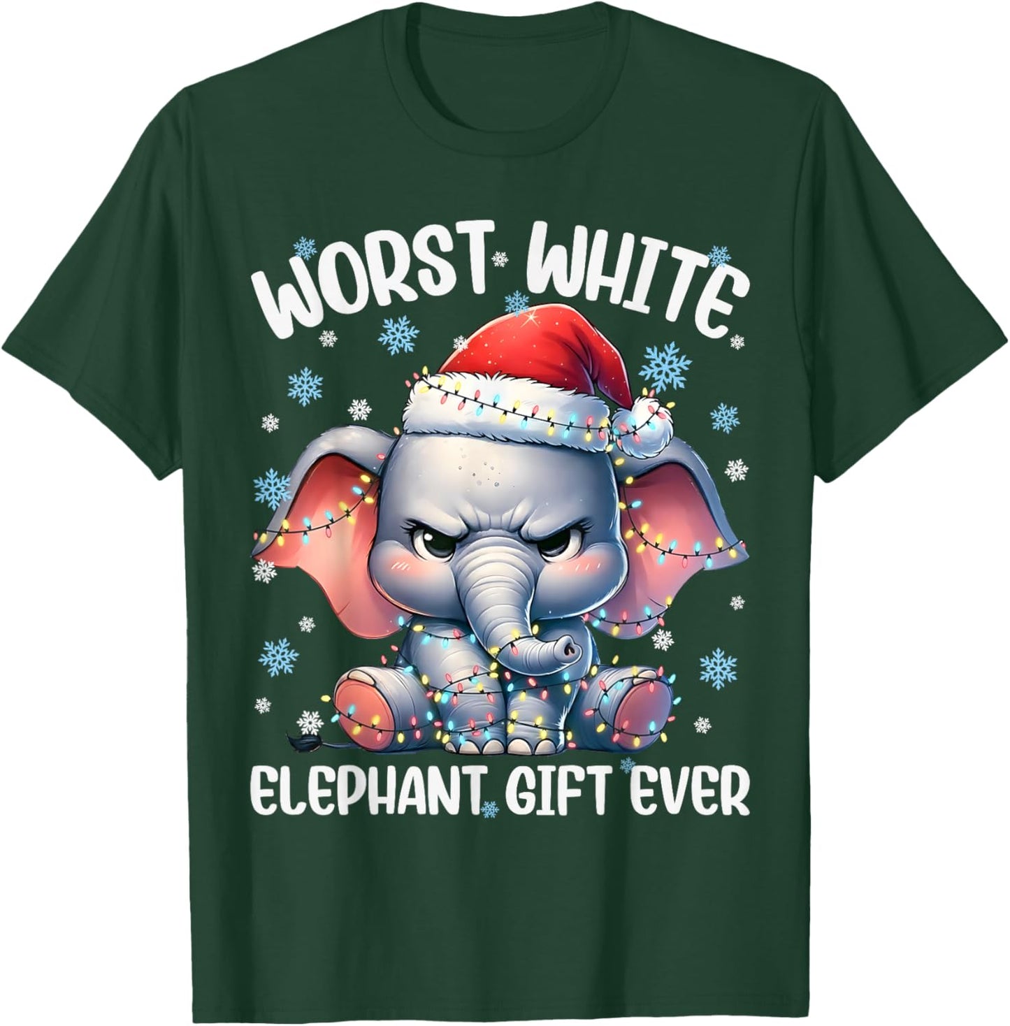 Worst White Elephant Ever Christmas Xmas Under 15 20 T-Shirt - T-Shirt | Forest