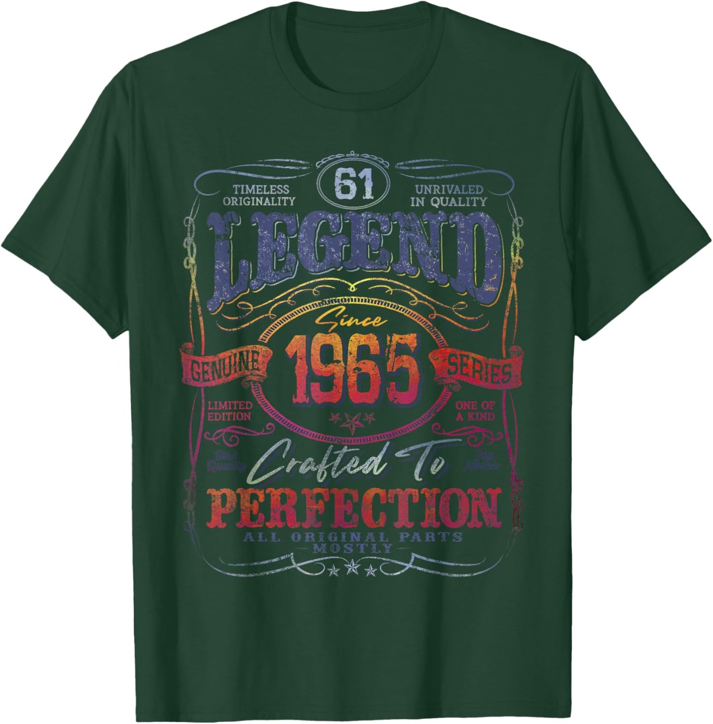 Vintage 1965 Limited Edition Shirt 61 Year Old 61st Birthday T-Shirt - T-Shirt | Forest
