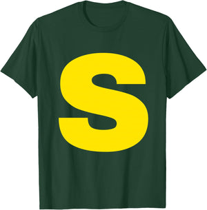 Letter S Funny Blue Chipmunk Matching Halloween Costume T-Shirt - T-Shirt | Forest