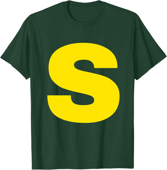 Letter S Funny Blue Chipmunk Matching Halloween Costume T-Shirt - T-Shirt | Forest