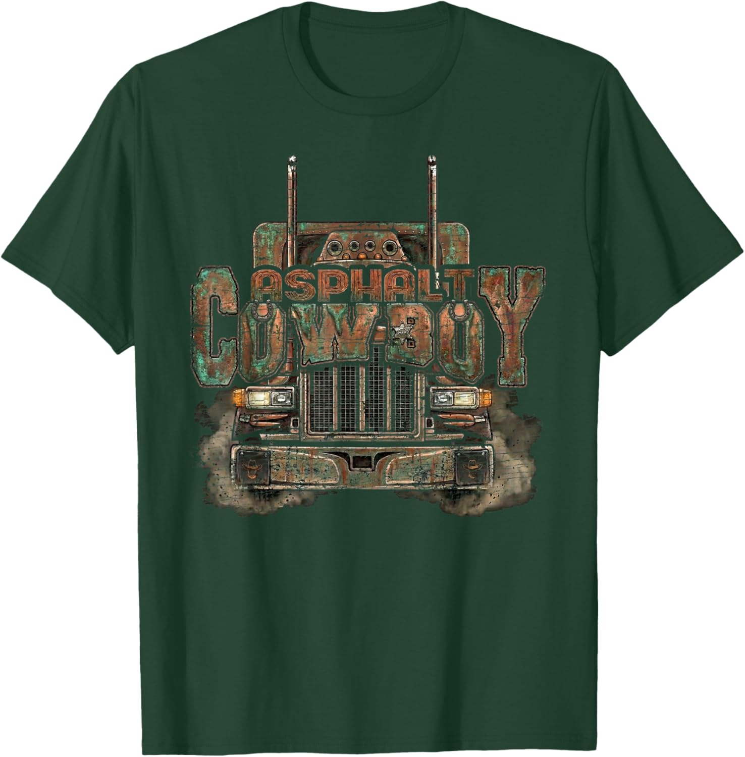 Semi Truck Driver Trucking T-Shirt - T-Shirt | Forest