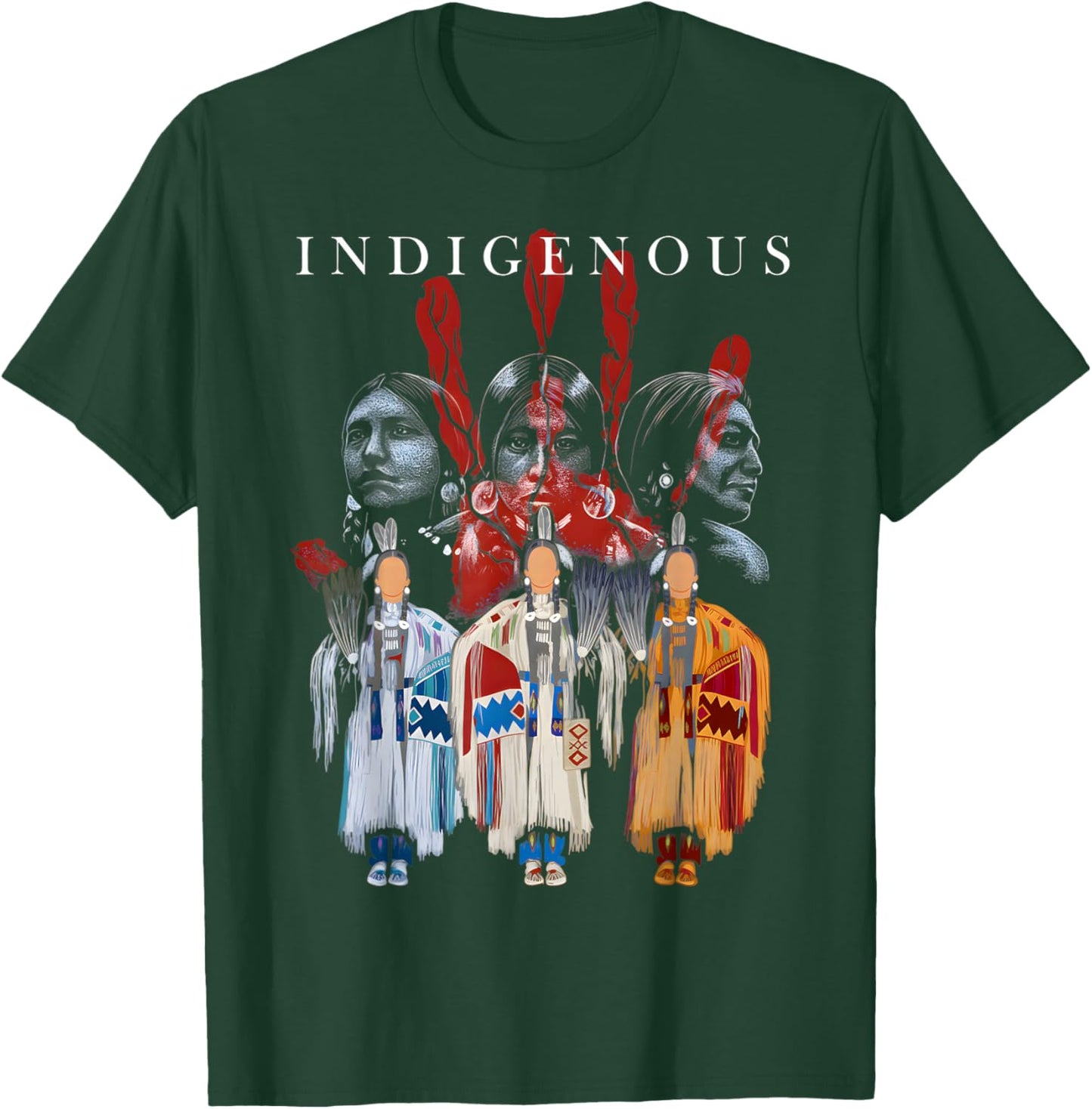 Indigenous Peoples Day Native American Heritage Men Women T-Shirt - T-Shirt | Forest
