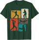 Cricket Player Collage Men Women Cricketer Coach Youth T-Shirt - T-Shirt | Forest
