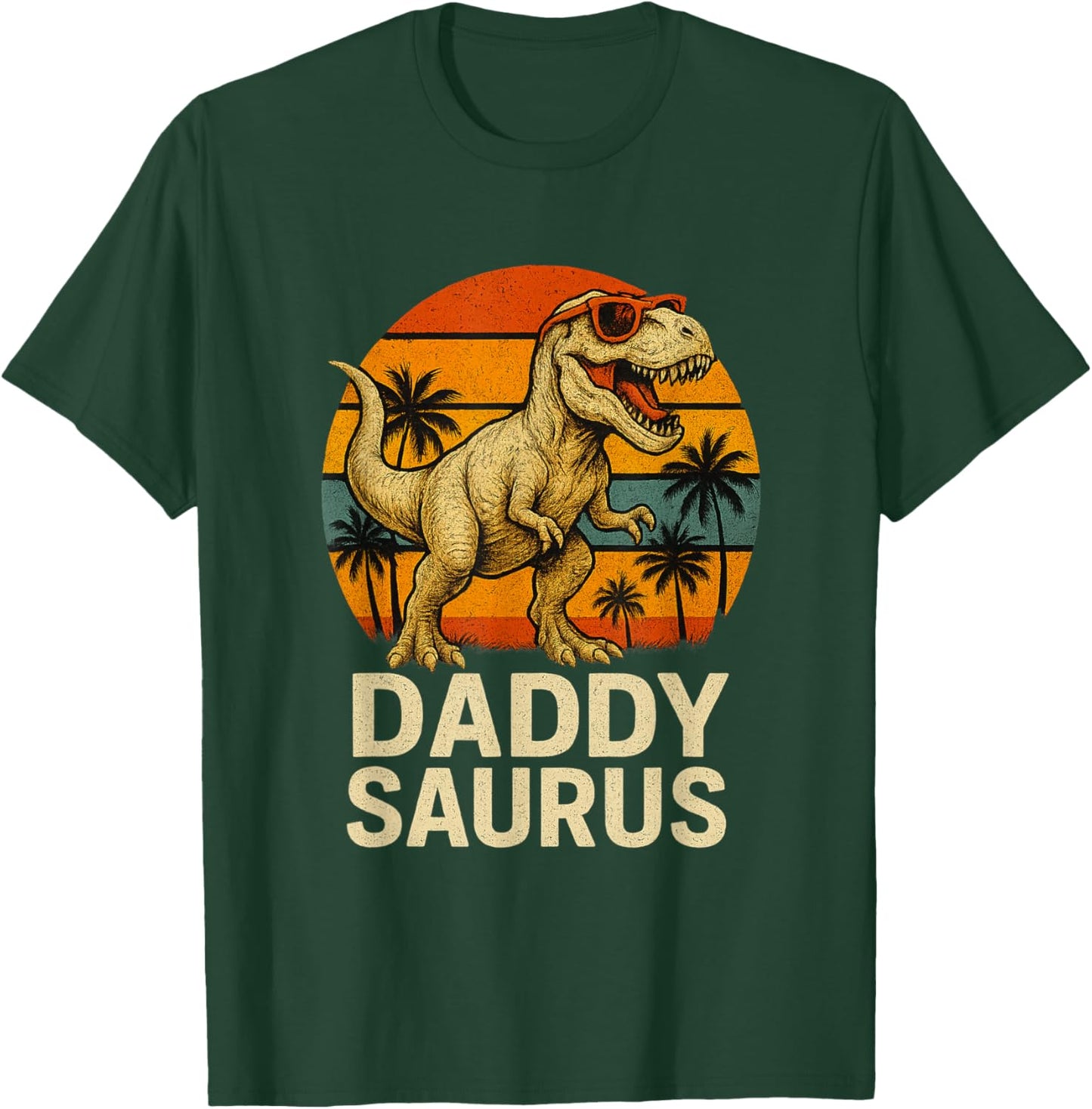 Daddysaurus T-rex Dinosaur Daddy Saurus Family Matching T-Shirt - T-Shirt | Forest