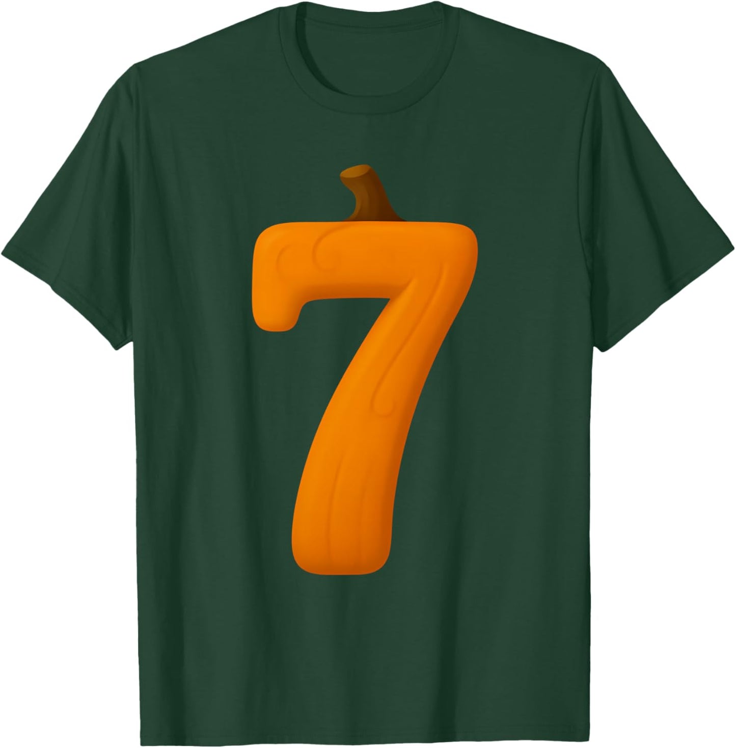 7 Number Six Seven Fall Pumpkin Halloween Funny Matching T-Shirt - T-Shirt | Forest