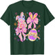 Happy Easter Coquette Bunny Bow Egg Women Girls Kids T-Shirt - T-Shirt | Forest