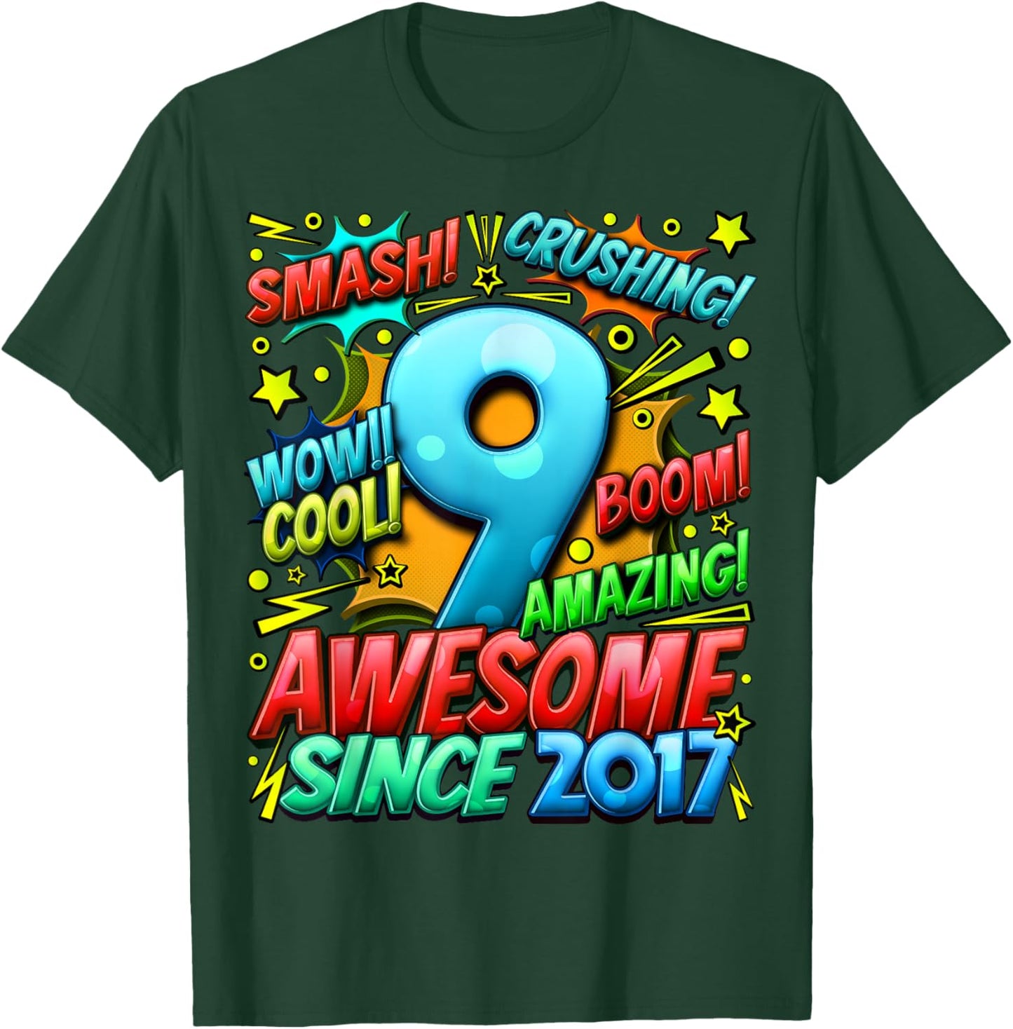9 Year Old Gifts for Boys 9th Birthday Boy 9 Year Old Boy T-Shirt - T-Shirt | Forest