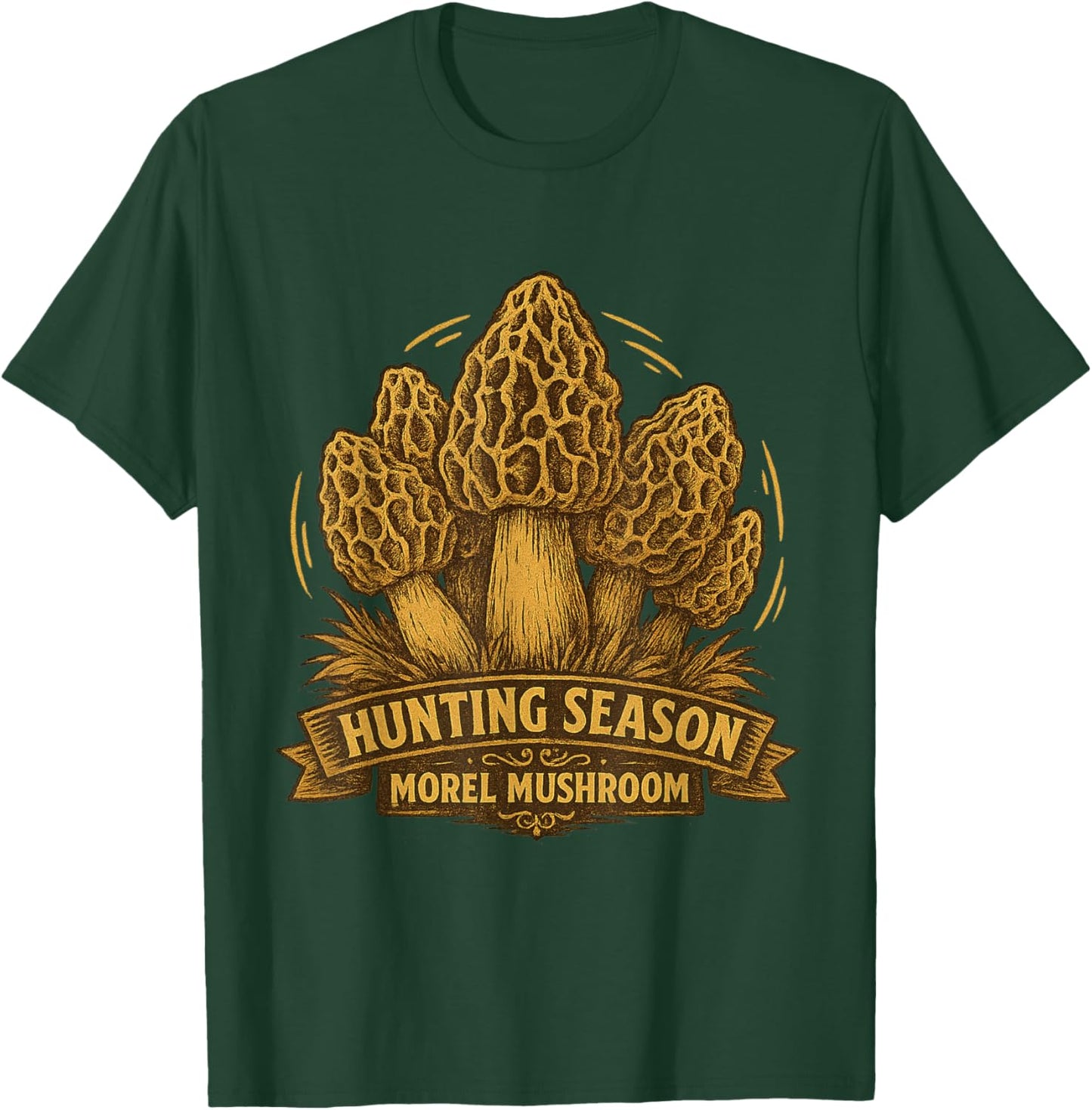 Morel Mushroom Hunting Season Vintage Forager T-Shirt - T-Shirt | Forest