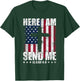 Here I Am Send Me American Flag Cross Isaiah 6:8 Bible Verse T-Shirt - T-Shirt | Forest