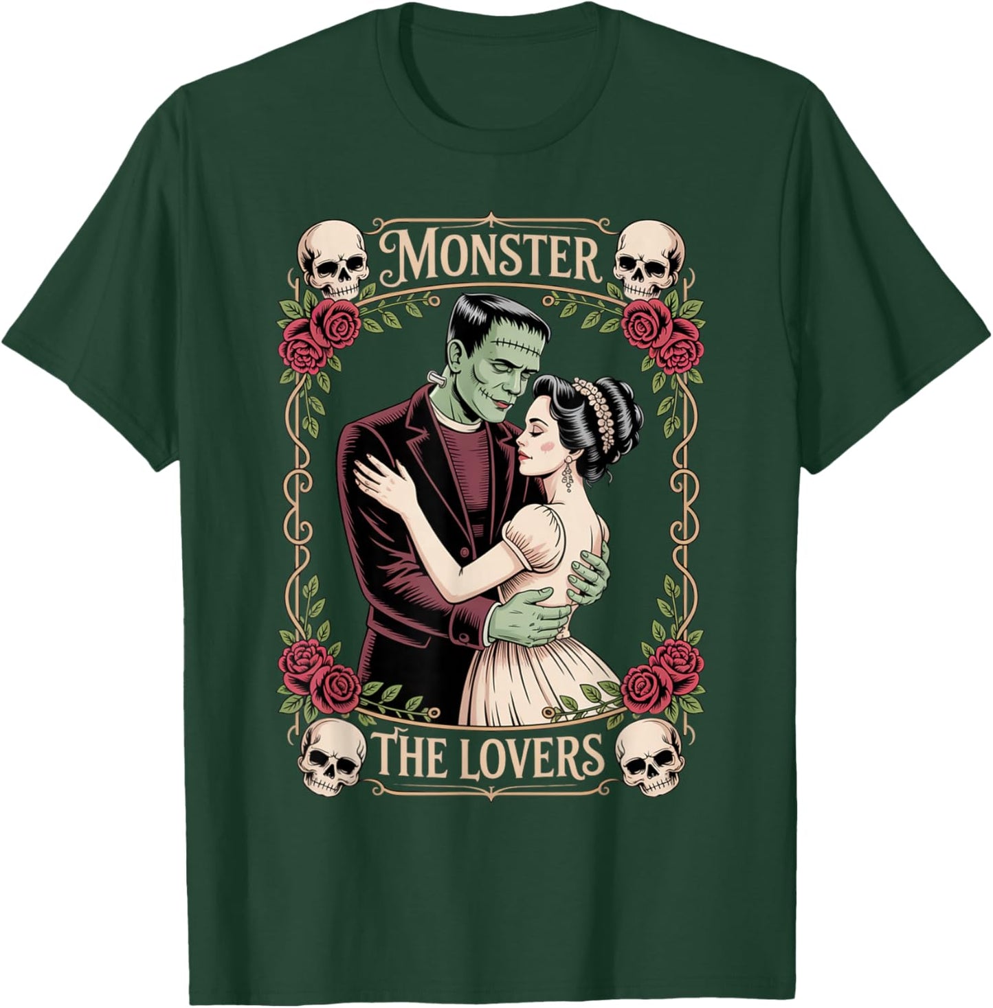 Monster The Lovers Dark Romance Valentine Gothic Couple T-Shirt - T-Shirt | Forest