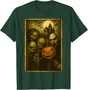 Monsters Group Selfie Meme Funny Halloween T-Shirt - T-Shirt | Forest