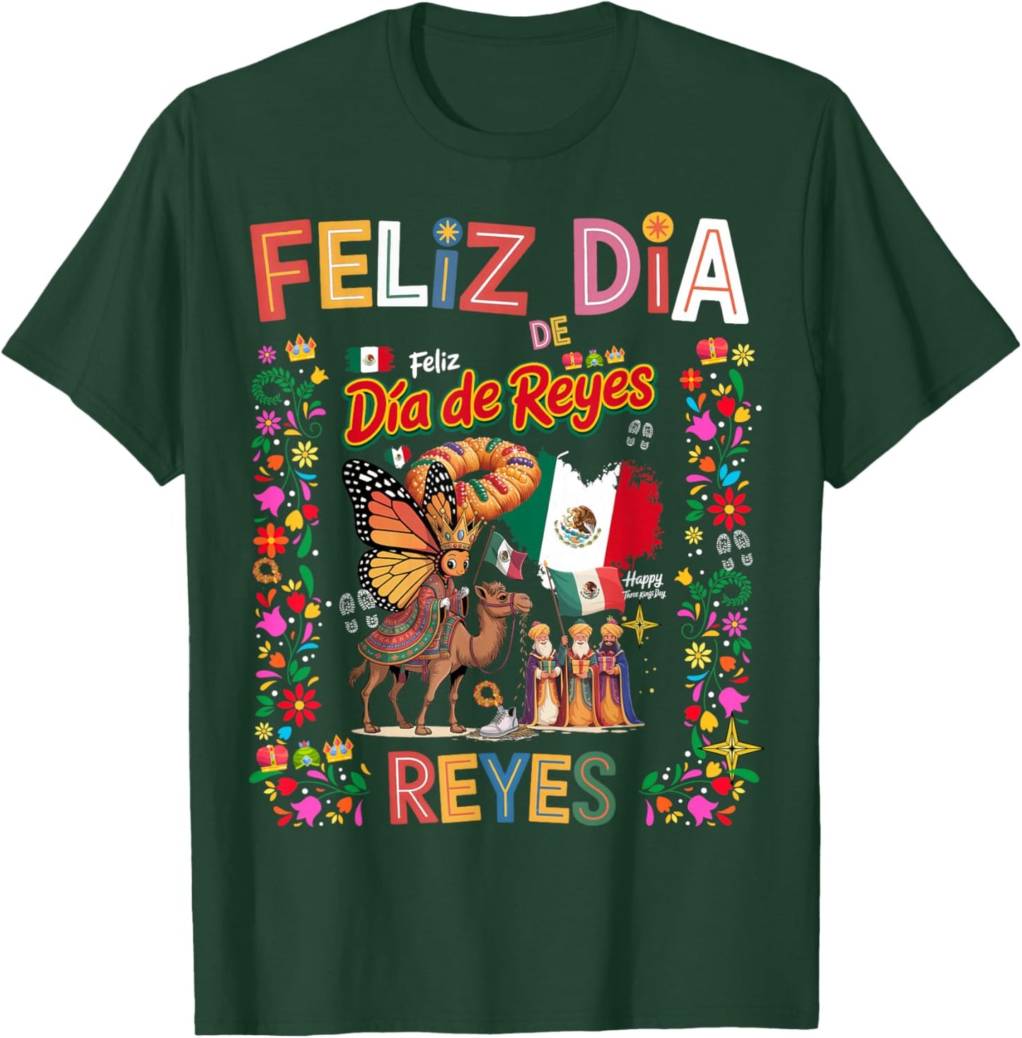 Three Kings Day Mexico Idea for Kids Mexican Rosca De Reyes T-Shirt - T-Shirt | Forest