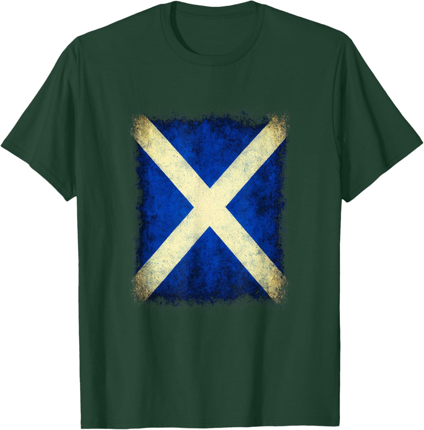 Saint Andrews Cross - Scottish Flag Art T-Shirt - T-Shirt | Forest