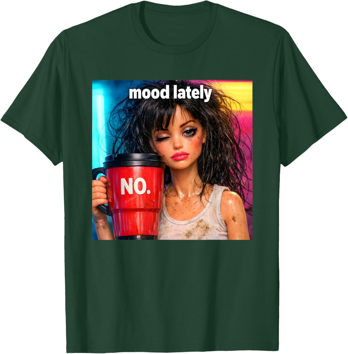 Retro Doll Face Meme Dolls Plastic Digusting Doll Face Meme T-Shirt - T-Shirt | Forest