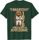 50 Year Old March 1976 Teddy Bear 50th Birthday Women T-Shirt - T-Shirt | Forest
