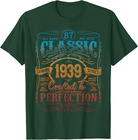 Vintage 1939 Limited Edition Shirt 87 Year Old 87th Birthday T-Shirt - T-Shirt | Forest