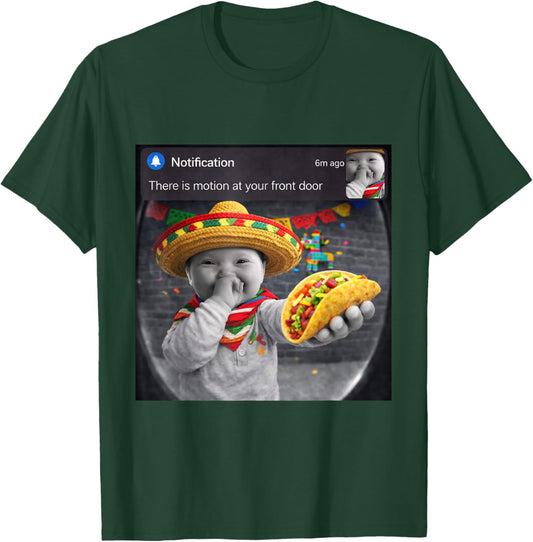 Funny Cinco De Mayo Niche Ai Baby with Taco Motion Meme T-Shirt - T-Shirt | Forest
