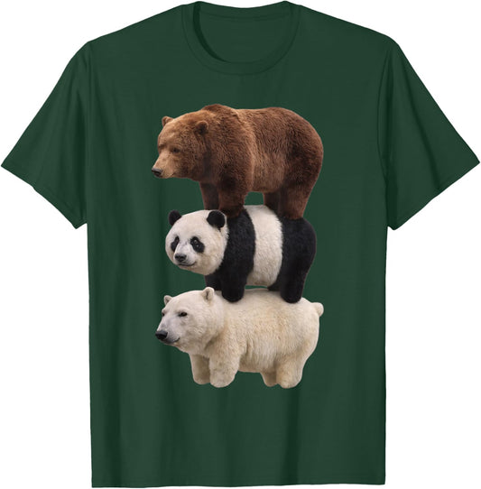 We Bears Realistic Stacked Bares Meme Animal T-Shirt - T-Shirt | Forest