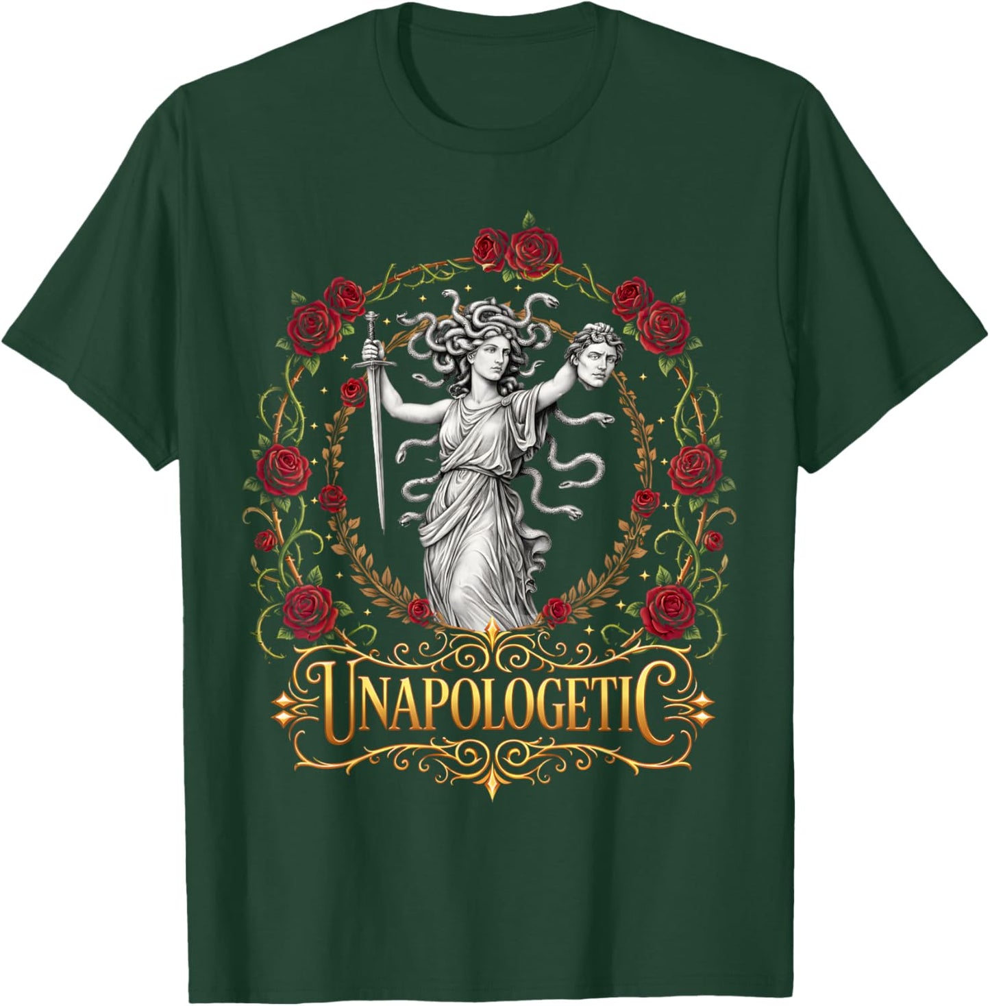 Unapologetic Medusa Feminist Women T-Shirt - T-Shirt | Forest