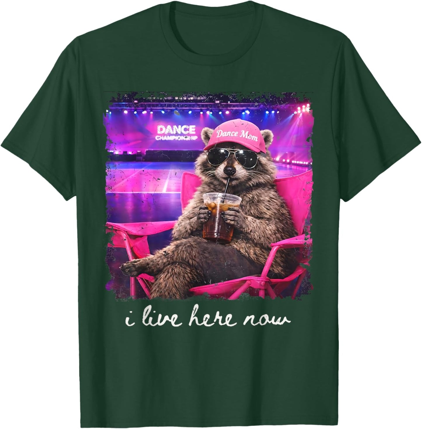 Funny Raccoon Dance Mom Cute Dancing Mom Women Dancer T-Shirt - T-Shirt | Forest
