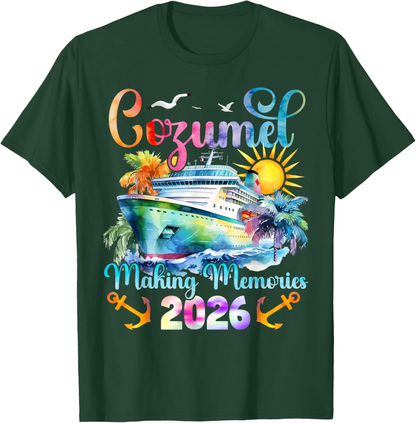 Cozumel Cruise 2026 Cruising Mexico Cozumel Family Matching T-Shirt - T-Shirt | Forest