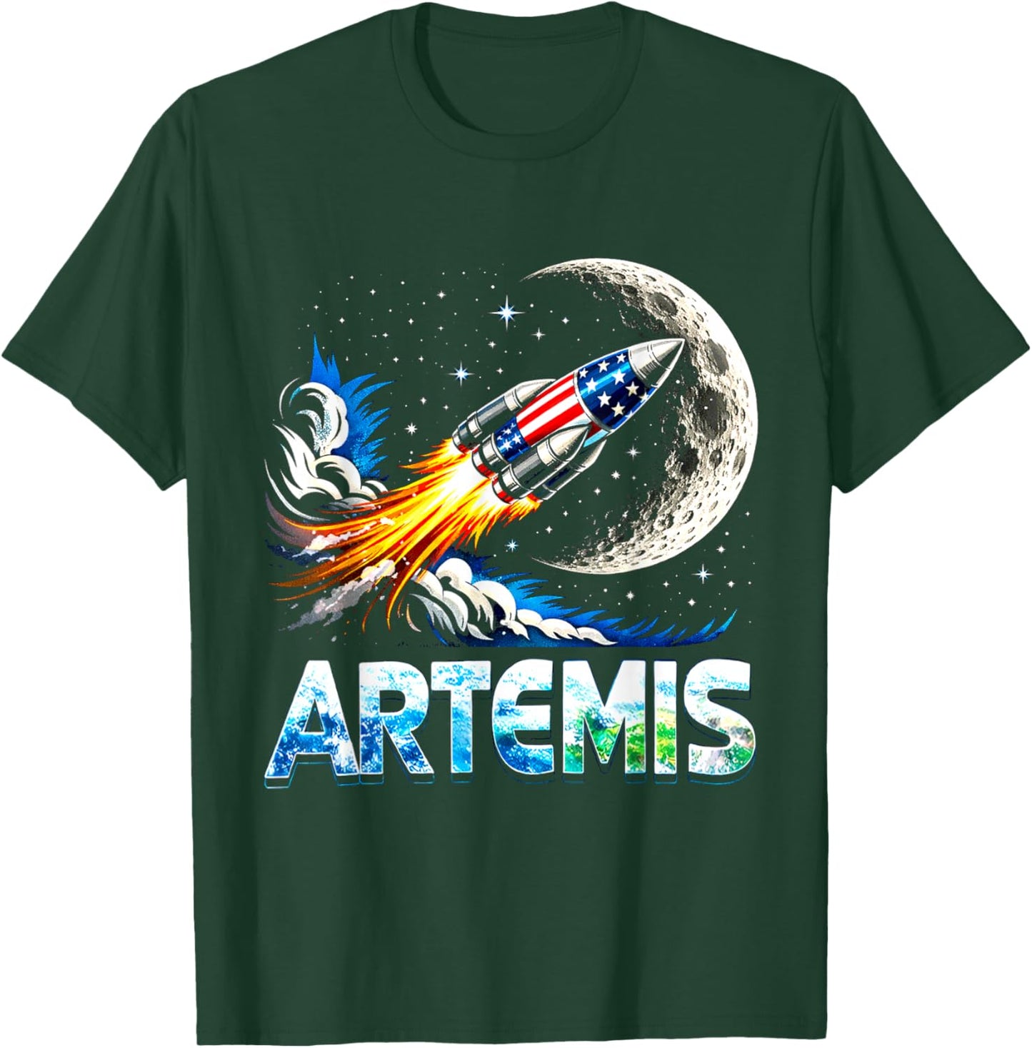 Artemis II Space Rocket Launch Mission to The Moon Artemis 2 T-Shirt - T-Shirt | Forest