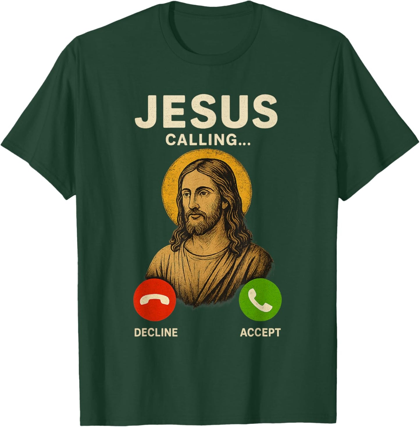 Jesus is Calling Christian T-Shirt - T-Shirt | Forest