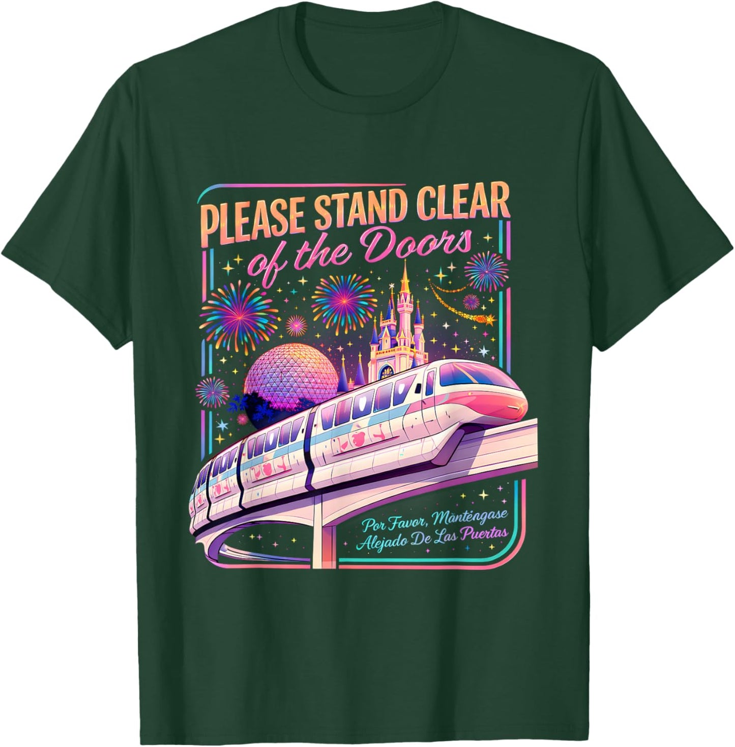 Please Stand Clear of The Doors Monorail Art T-Shirt - T-Shirt | Forest