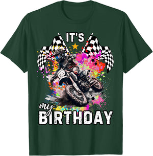 It's My Motocross Birthday T-Shirt - T-Shirt | Forest