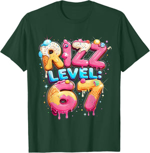 67 Ice Cream Drip Cool Meme Six Seven Gen Alpha Slang T-Shirt - T-Shirt | Forest