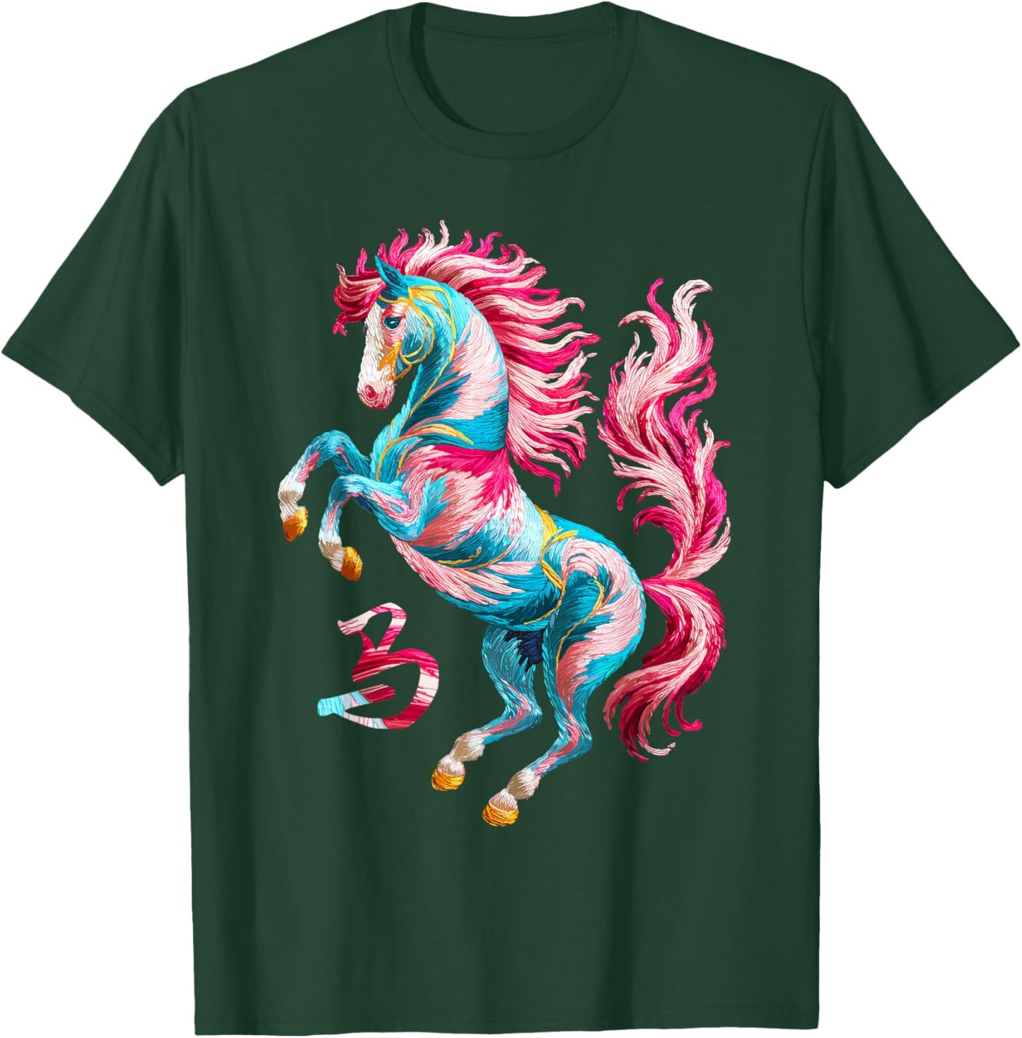 Zodiac Horse Chinese Lunar New Year Astrology Design T-Shirt - T-Shirt | Forest