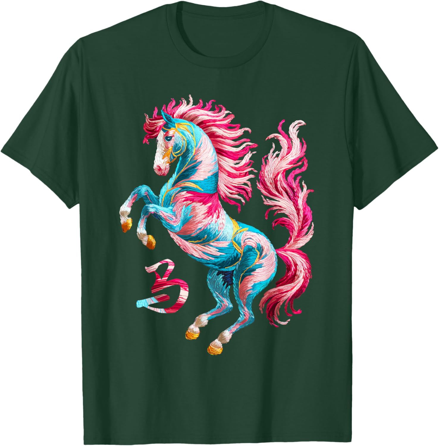 Zodiac Horse Chinese Lunar New Year Astrology Design T-Shirt - T-Shirt | Forest