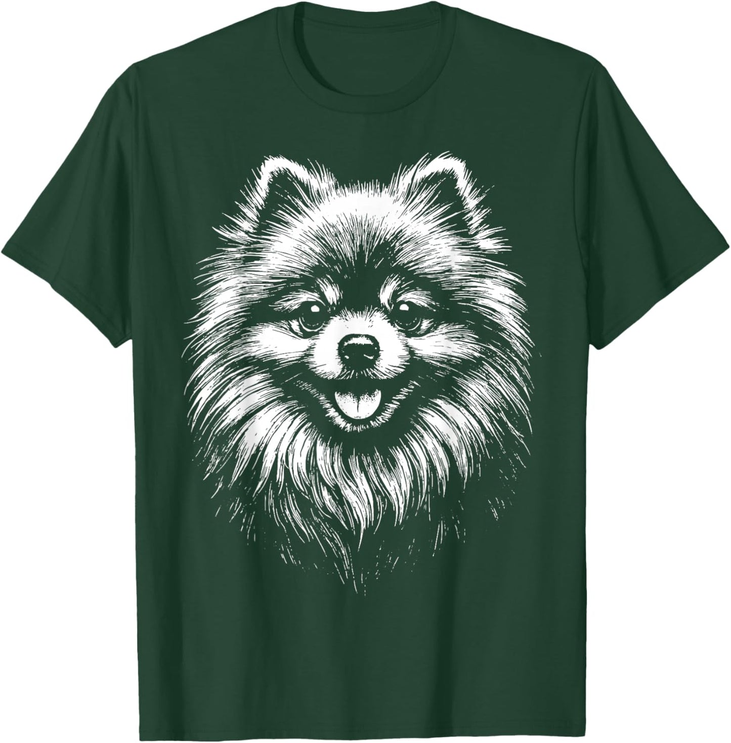 Pomeranian Illustration Zwergspitz T-Shirt - T-Shirt | Forest