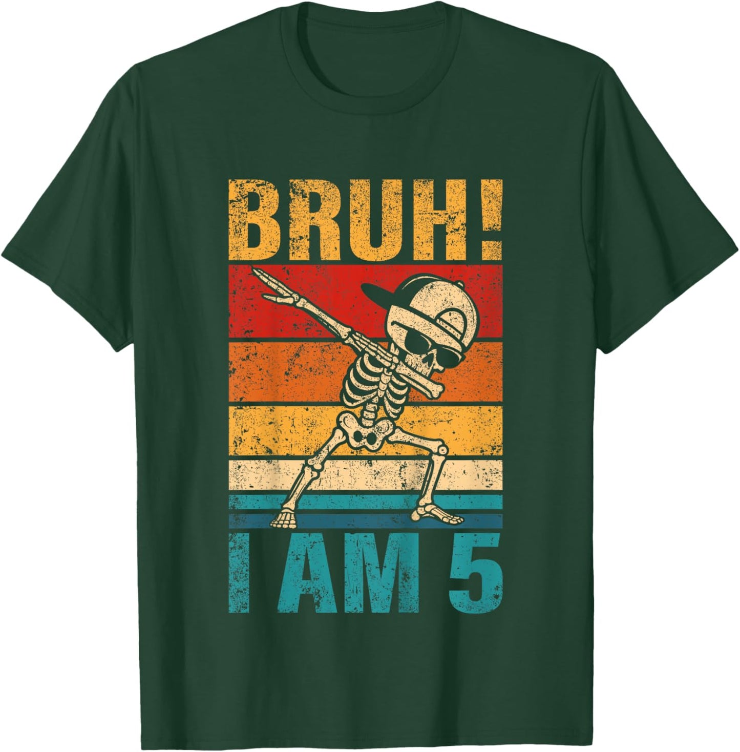 5 Year Old Birthday Dabbing Boy Bruh It's My 5th Birthday T-Shirt - T-Shirt | Forest