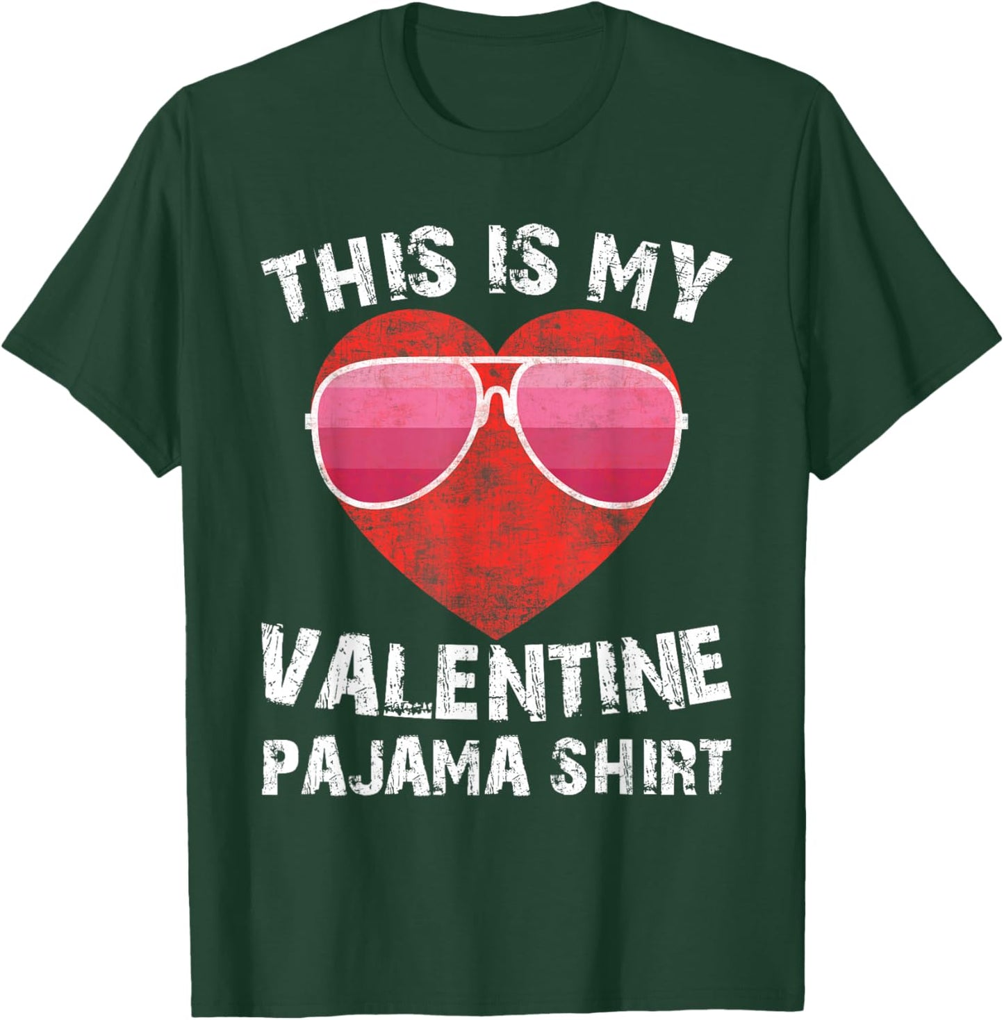 This is My Valentine Pajama Valentines Day Men Women Kids T-Shirt - T-Shirt | Forest