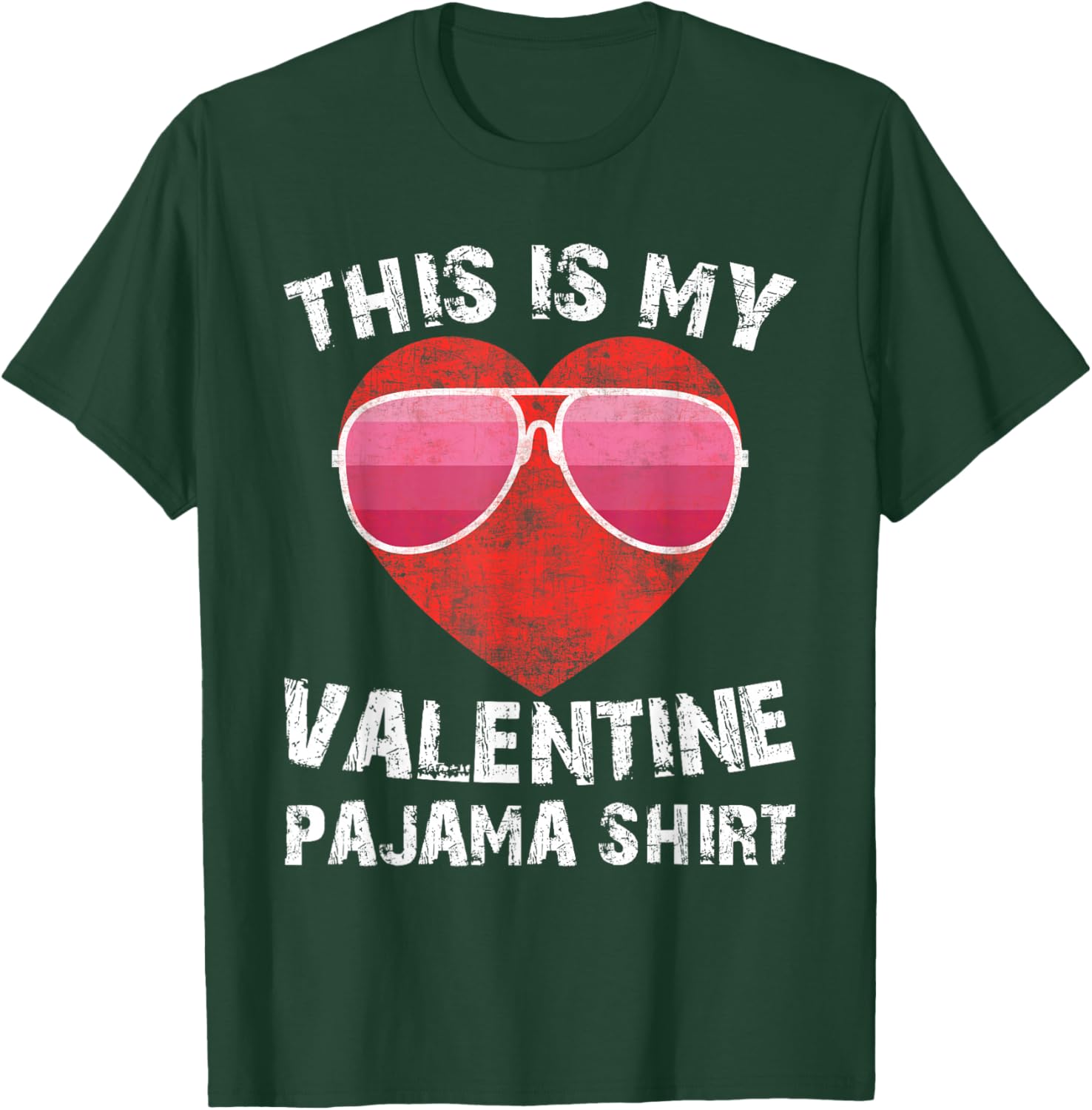 This is My Valentine Pajama Valentines Day Men Women Kids T-Shirt - T-Shirt | Forest