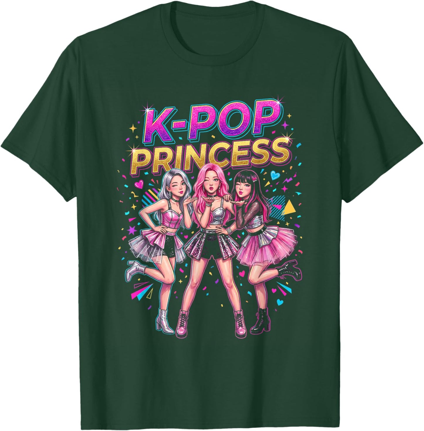 K-Pop Princess Girl Group Fan Music Lover Design T-Shirt - T-Shirt | Forest