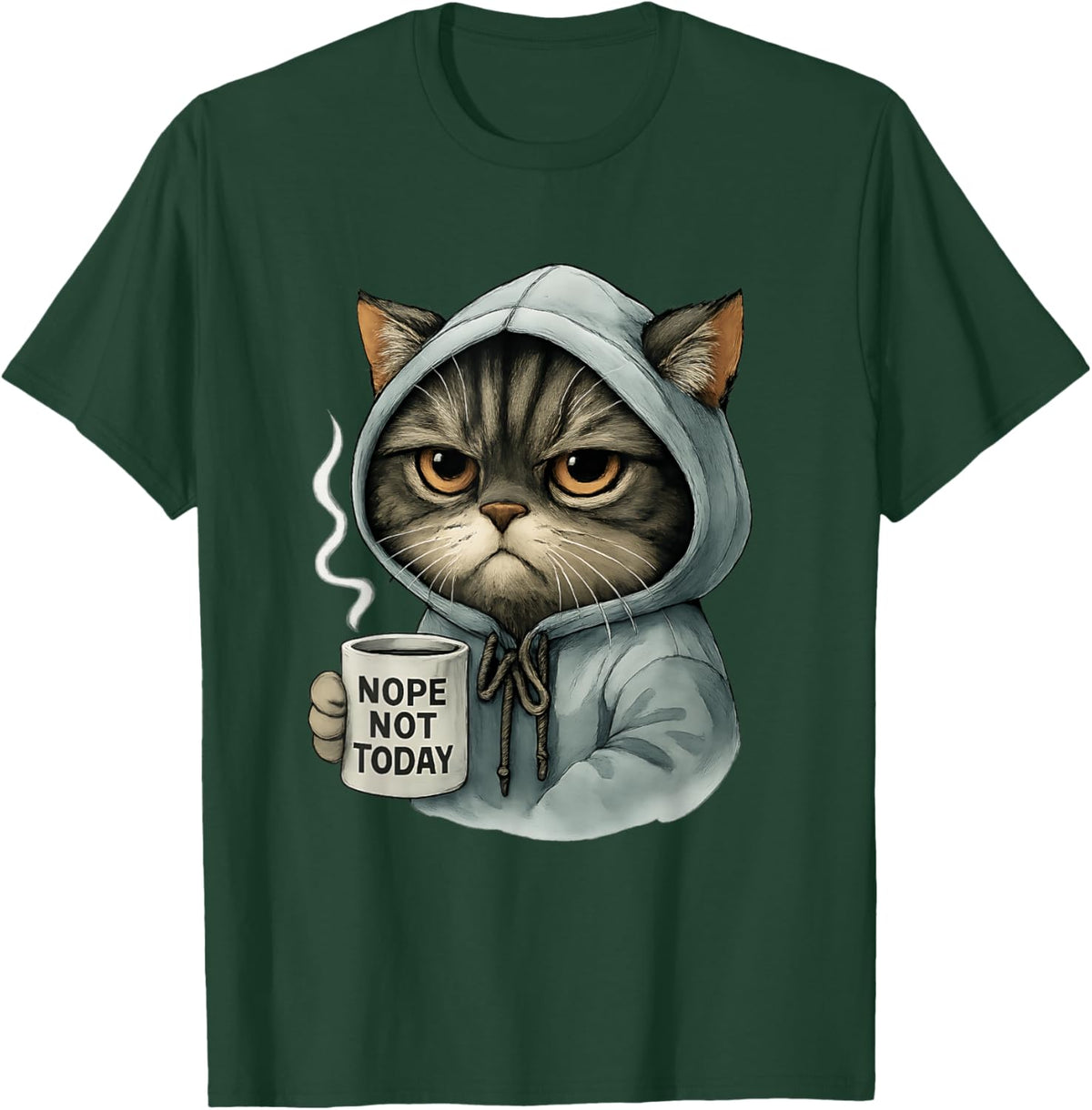 Cat Nope Not Today T-Shirt - T-Shirt | Forest
