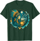 Indian Native American Woman with White Wolf Vitage T-Shirt - T-Shirt | Forest