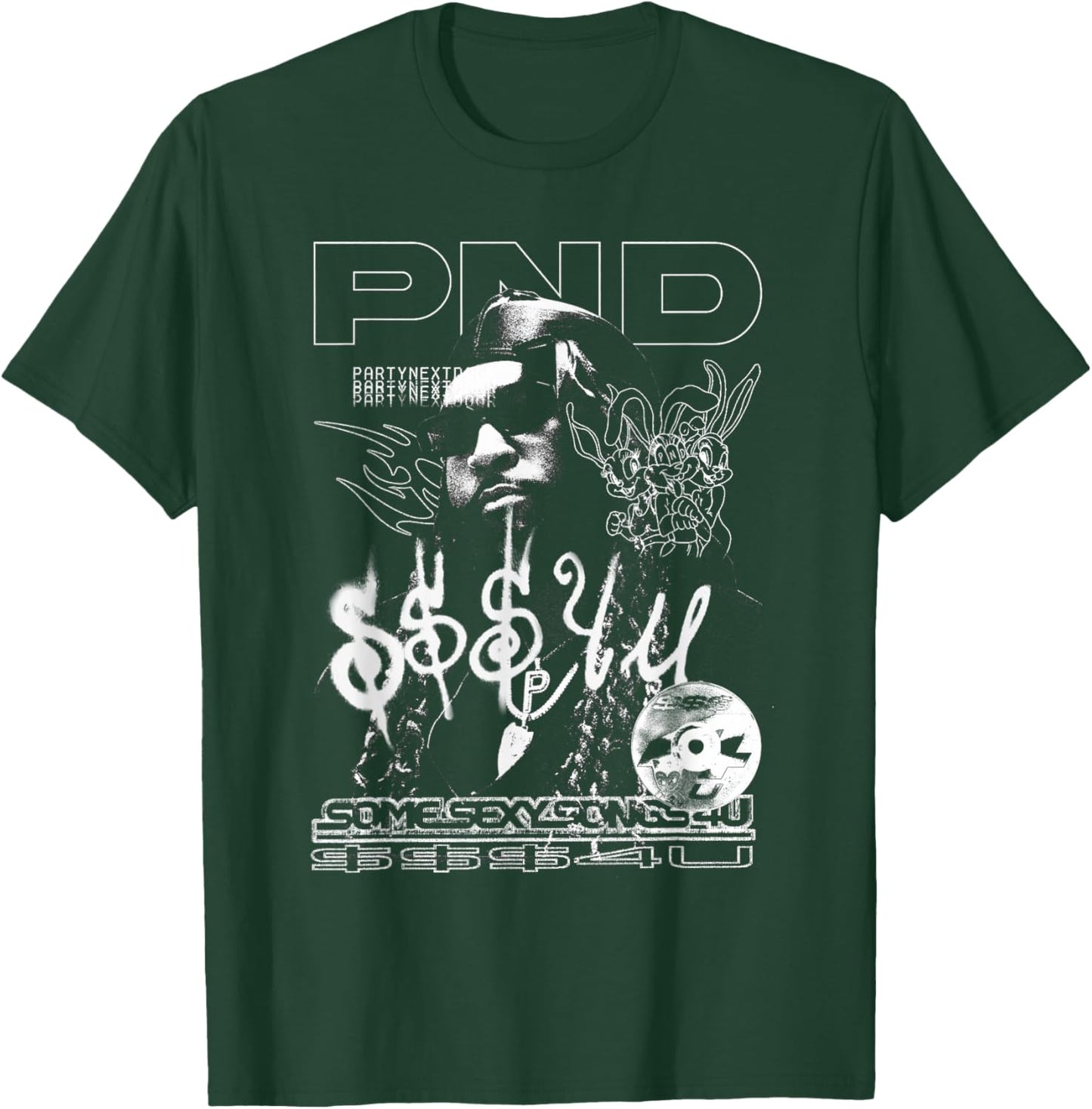 PARTYNEXTDOOR Outline Graphic T-Shirt - T-Shirt | Forest