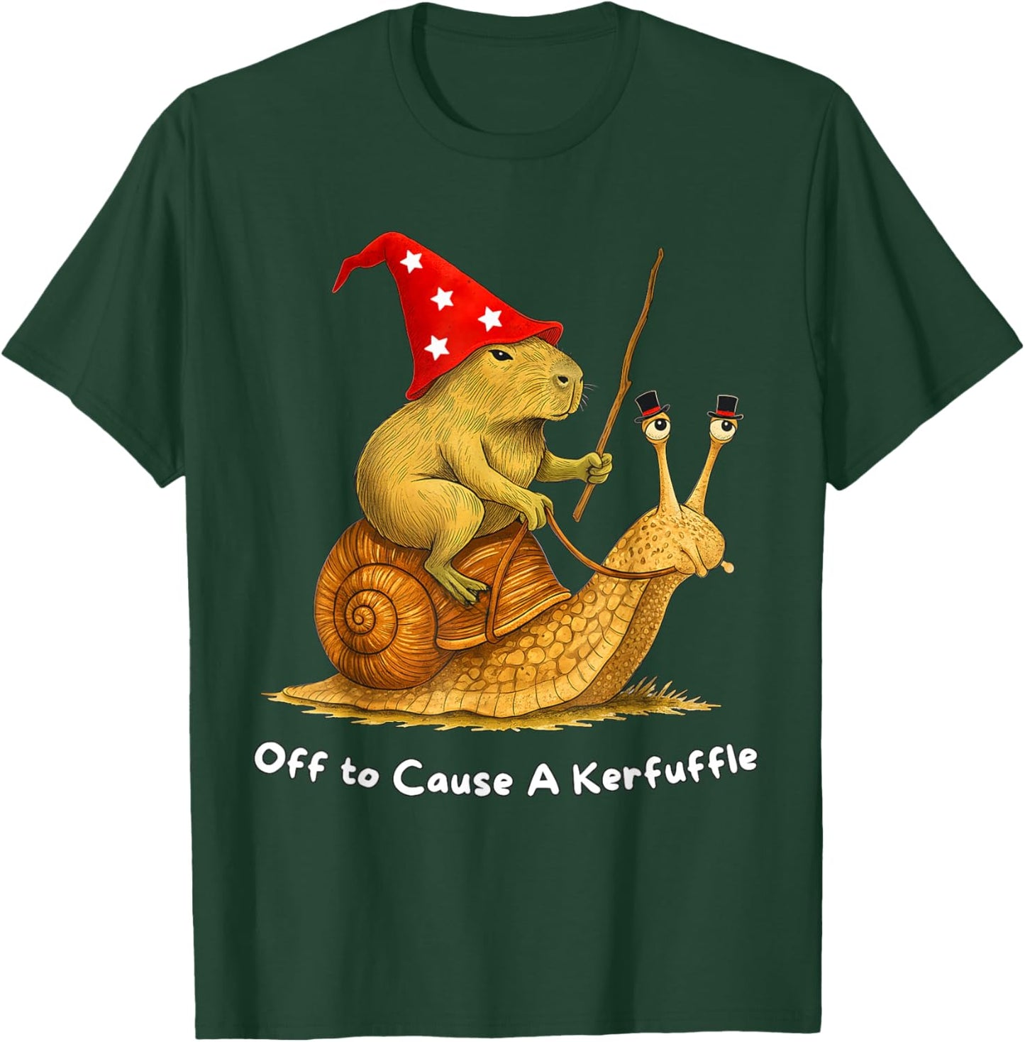 Witchy Capybara Snail Meme Humor T-Shirt - T-Shirt | Forest