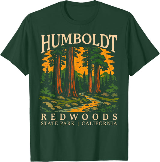 Humboldt Redwood State Park California Camping Hiking Nature T-Shirt - T-Shirt | Forest