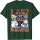 I Eat Microplastics Funny Cat Meme Y2K Bootleg Graphic T-Shirt - T-Shirt | Forest