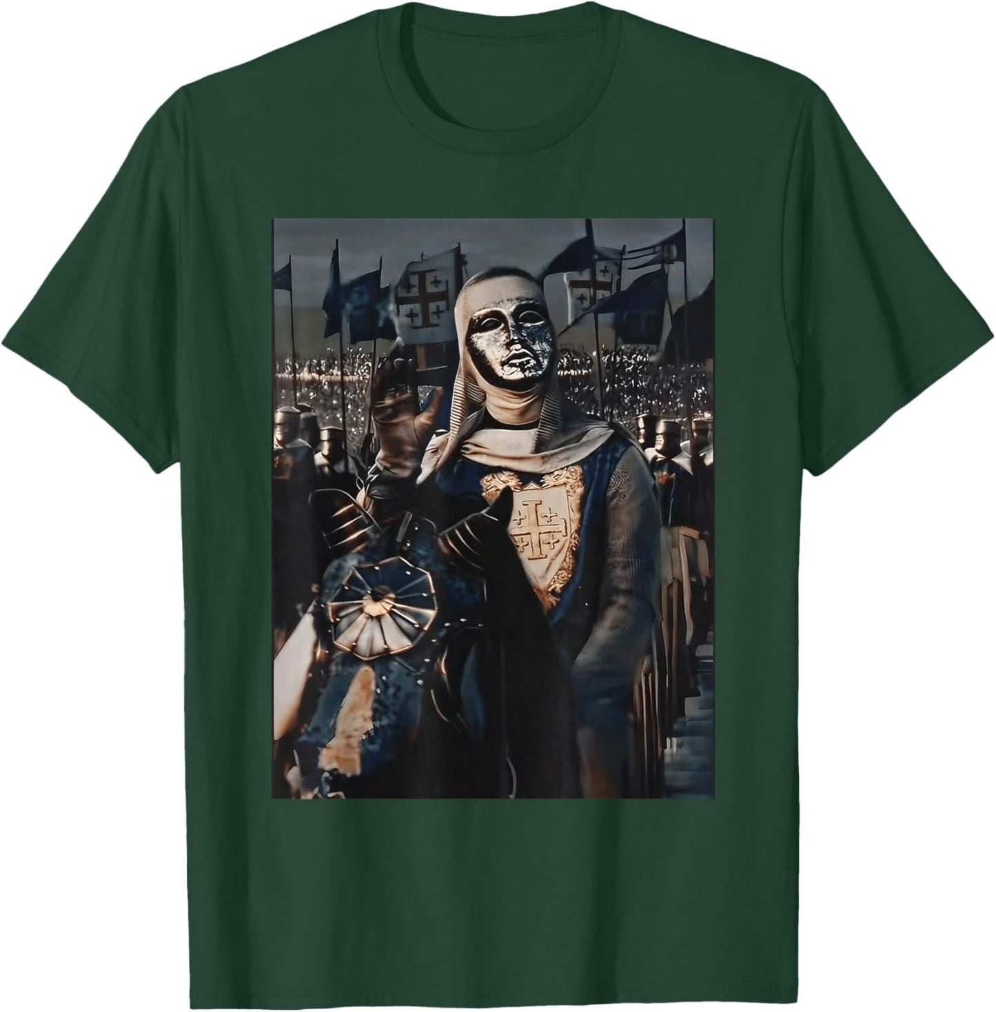 Sliver Mask King Baldwin IV Meme The Leper King Warrior T-Shirt - T-Shirt | Forest