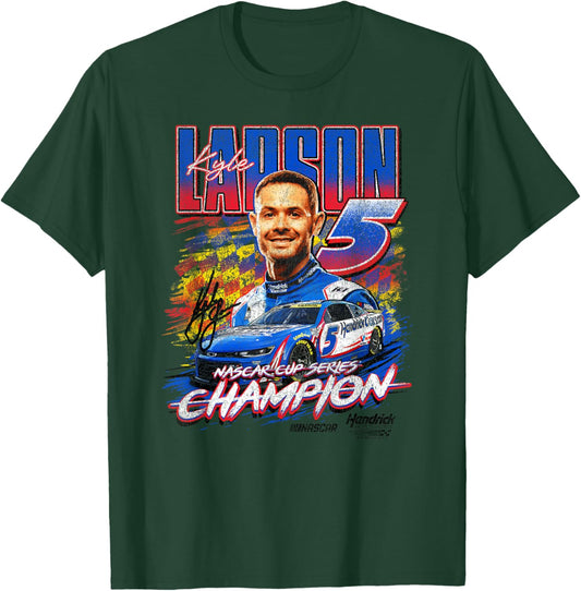 Hendrick Motorsports Kyle Larson Nascar Cup Series Champion T-Shirt - T-Shirt | Forest